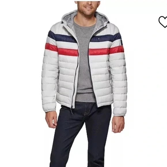 Tommy Hilfiger | Quilted Color Blocked Hooded Puffer Jacket (Small) - Picture 13 of 16